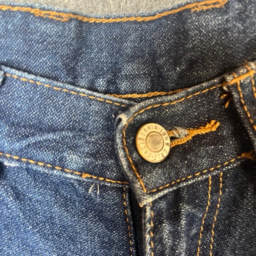 NEW! Brandy Melville John GALT Taper Straight Dark Wash 100% Cotton 24 W 26L - Picture 7 of 12
